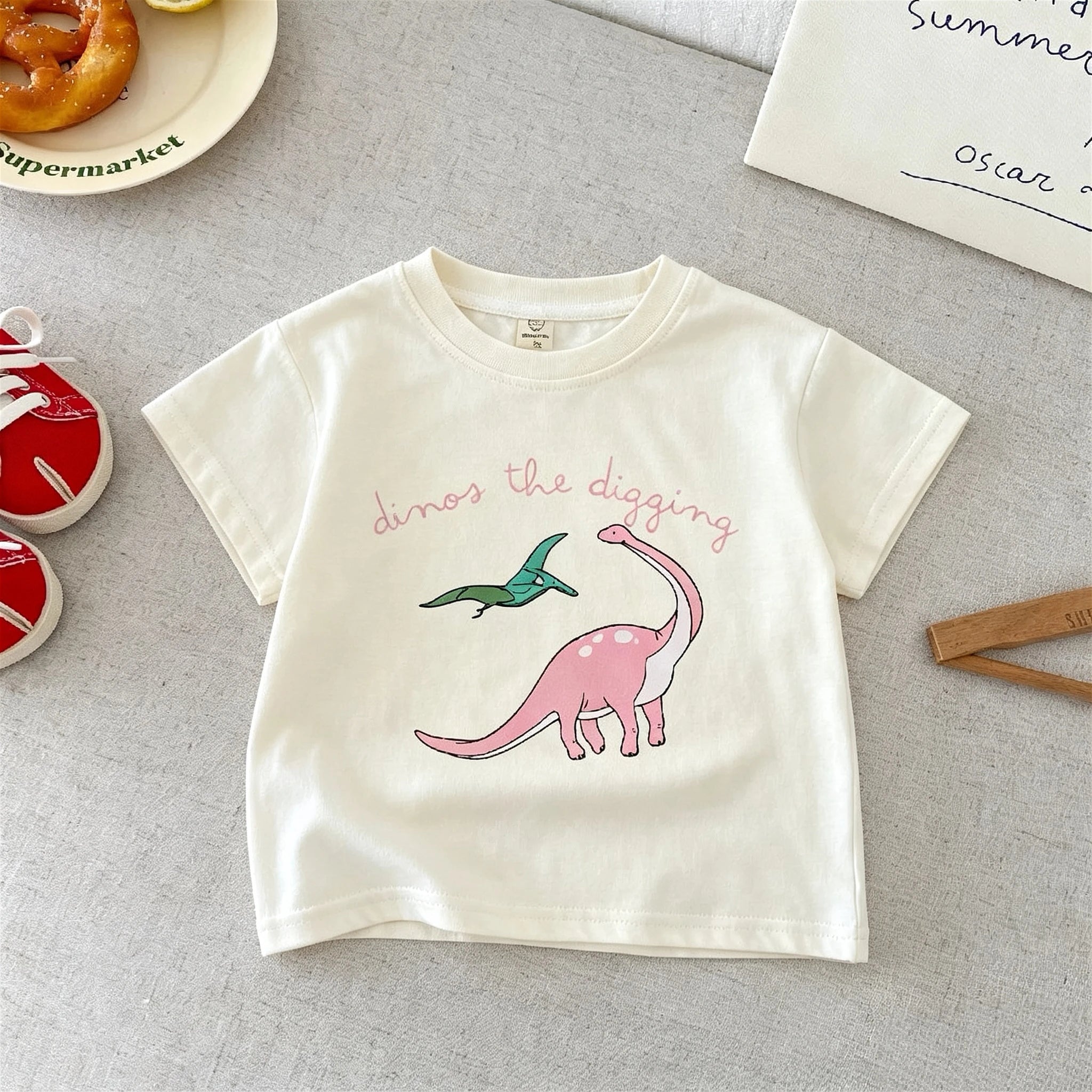 T-shirt Enfant Dinosaure Coton