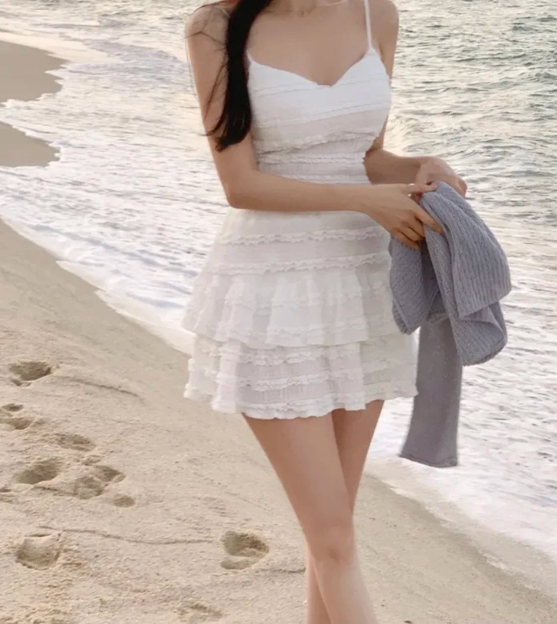 Ensemble Crop Top Dentelle et Jupe Bouffante