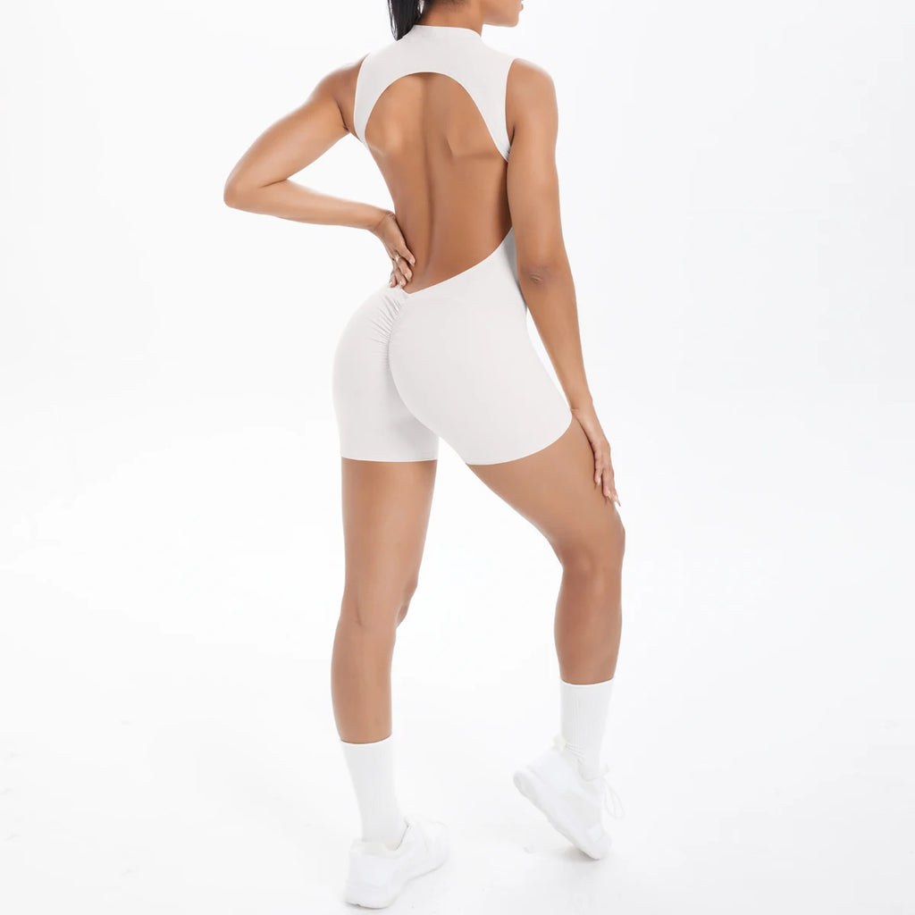 Combinaison Yoga Sans Manches Dos Nu Femme