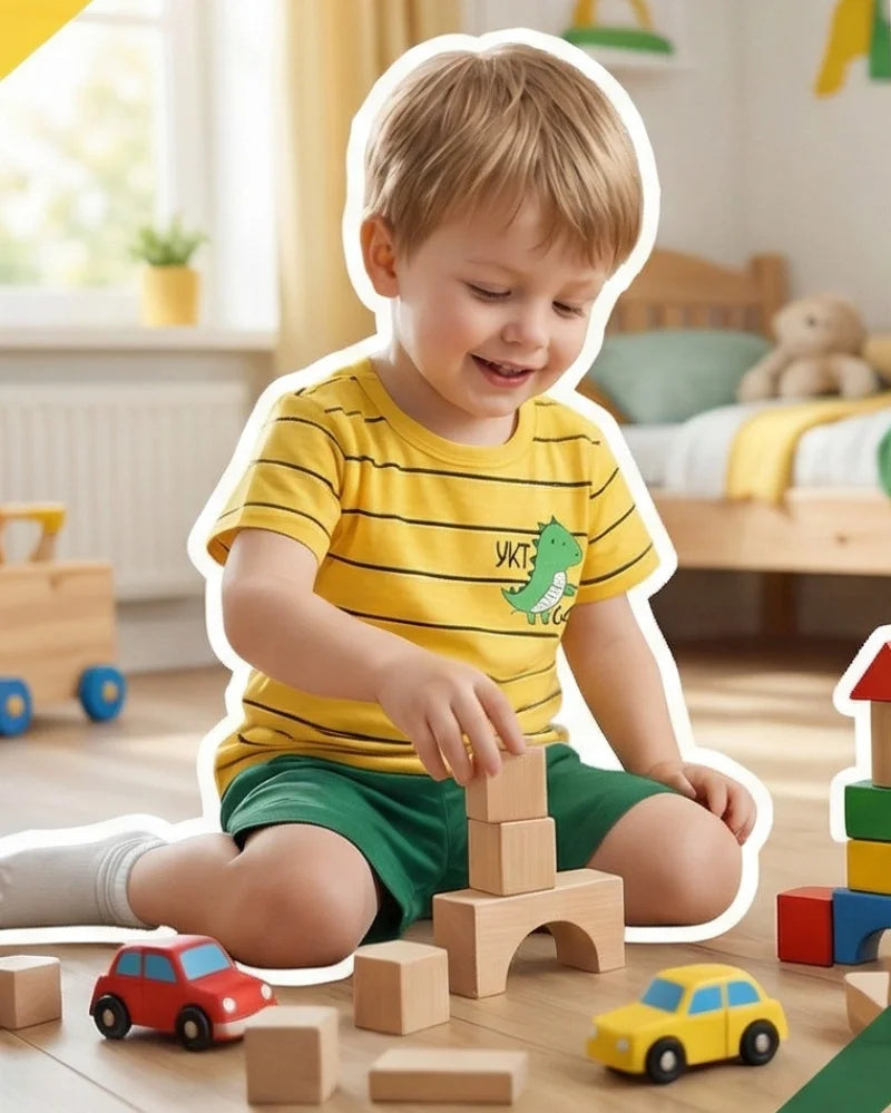 Ensemble Bébé Rayé 2 Pièces Été