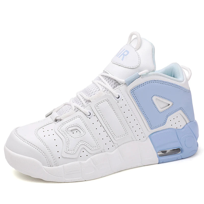 Baskets Montantes en Cuir Amorti Unisexe