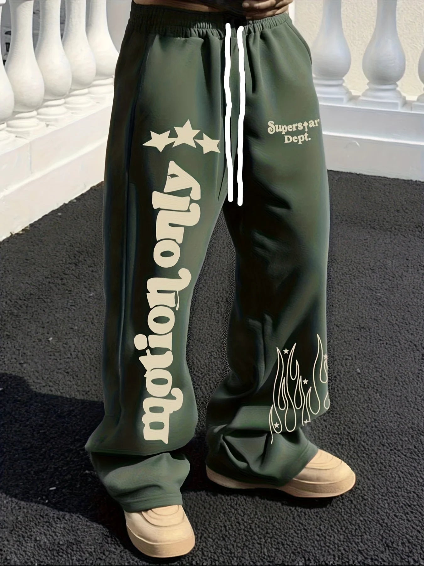 Sweatpants Y2K Étoiles & Flammes Taille Haute
