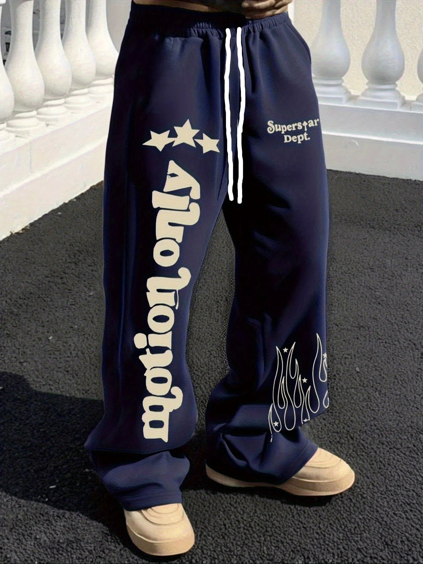 Sweatpants Y2K Étoiles & Flammes Taille Haute