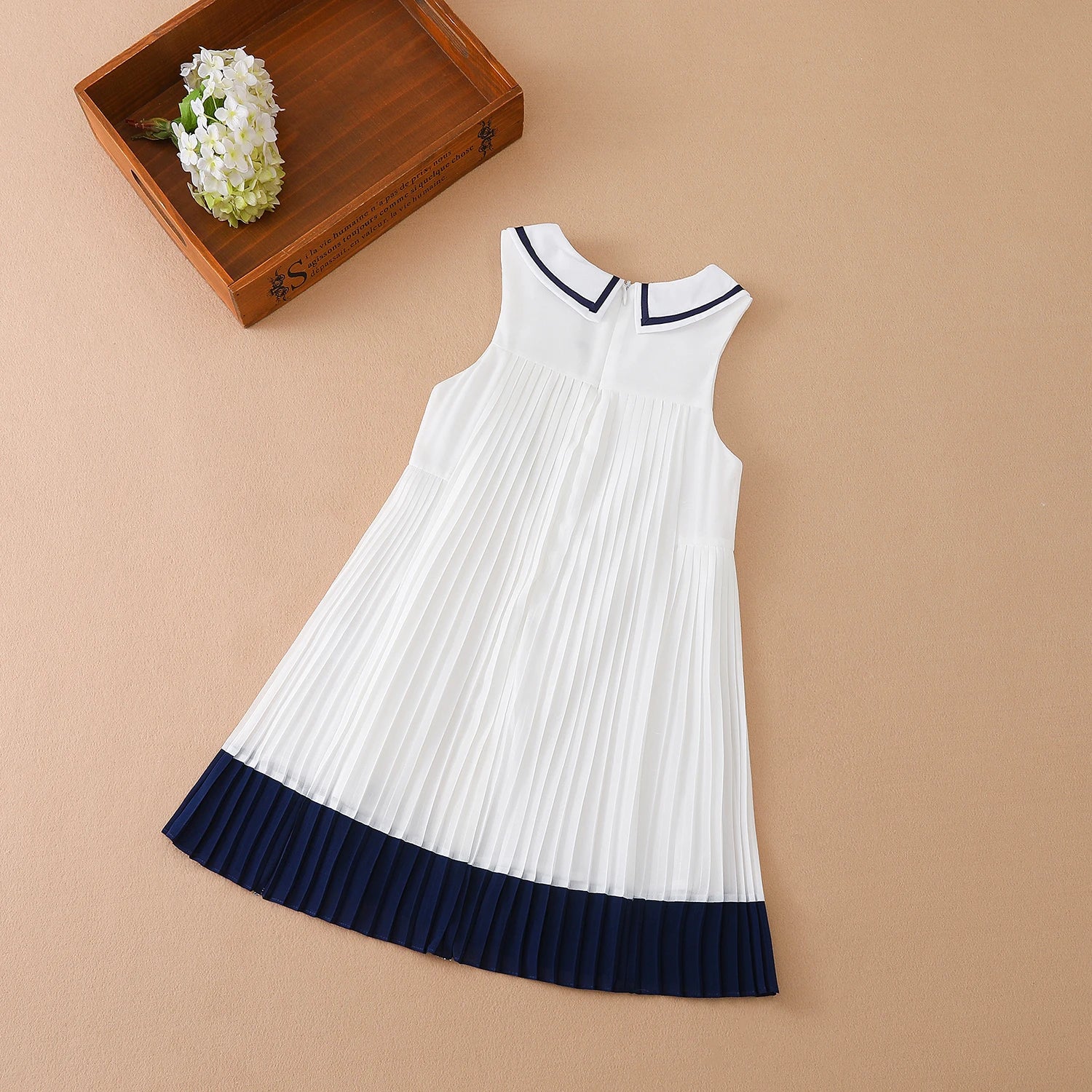 Robe Plissée en Mousseline pour Fille