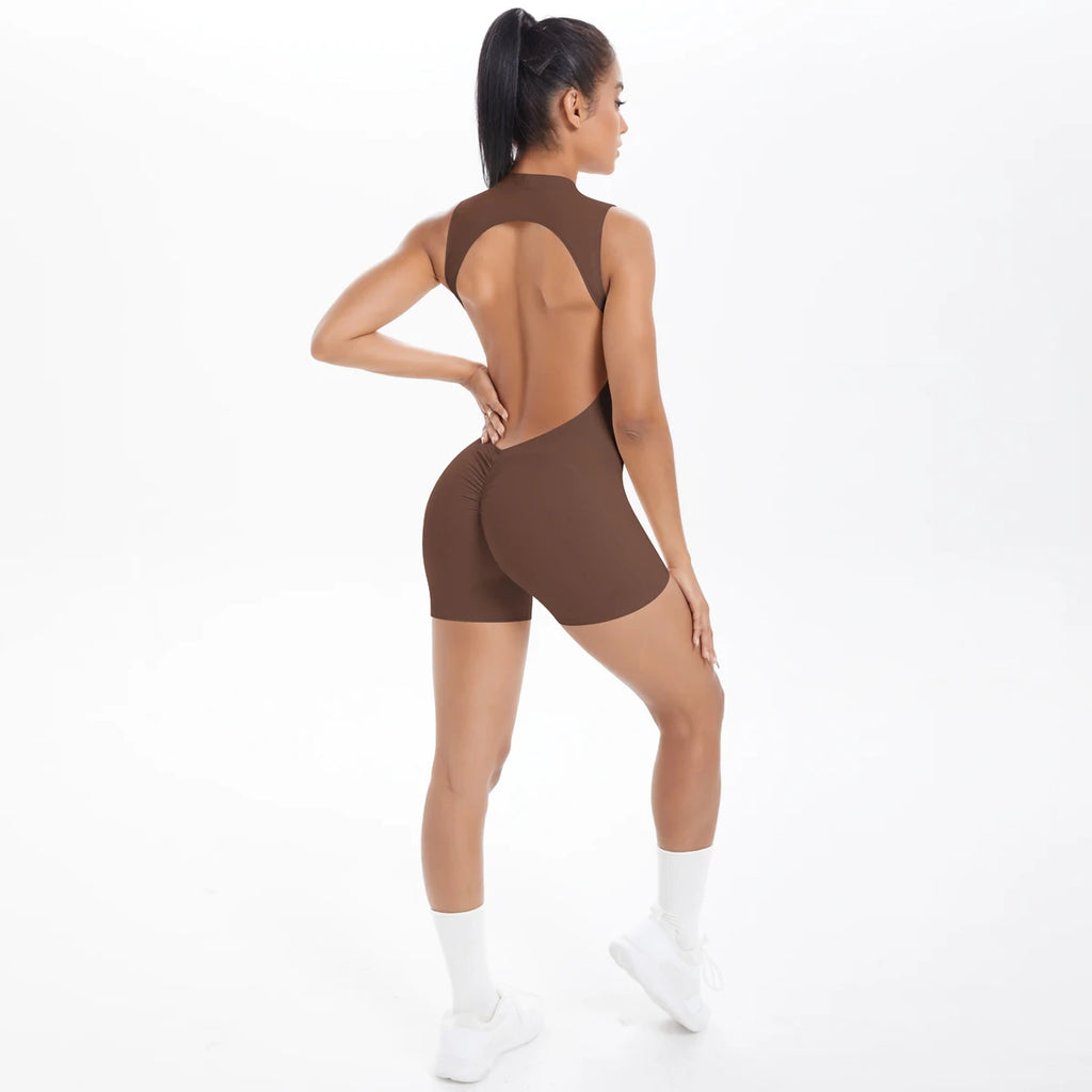 Combinaison Yoga Sans Manches Dos Nu Femme