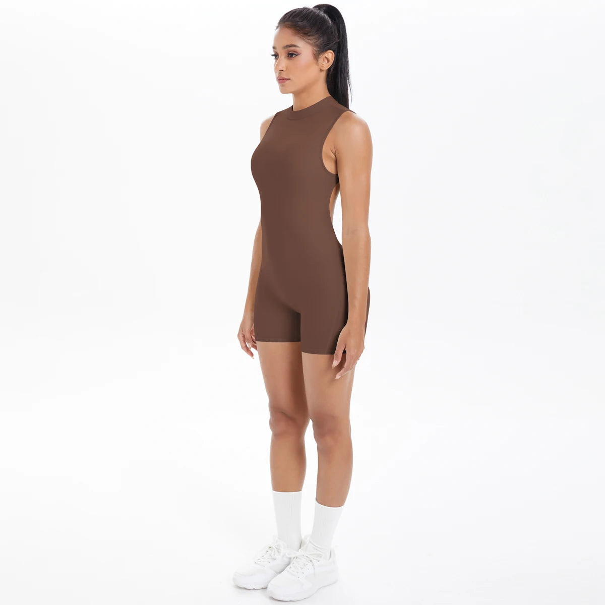 Combinaison Yoga Sans Manches Dos Nu Femme