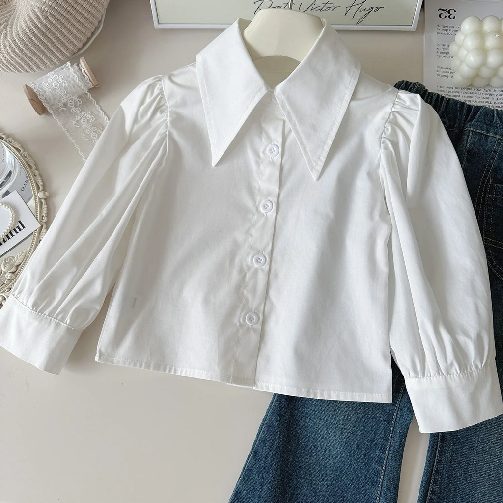 Ensemble Automne 3 Pièces Gilet, Chemise et Jean pour Fille