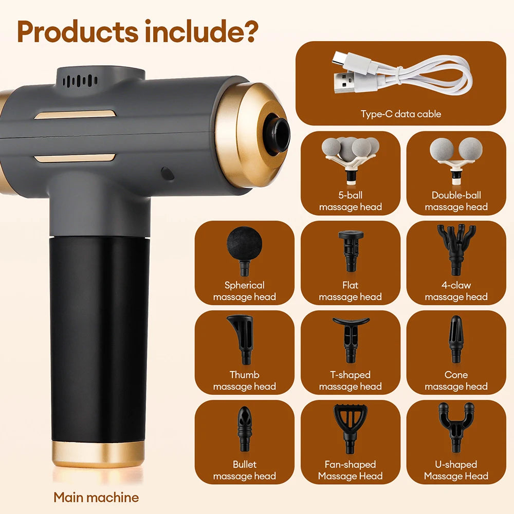 Pistolet de massage 11-en-1