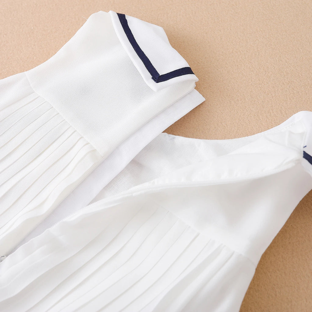 Robe Plissée en Mousseline pour Fille