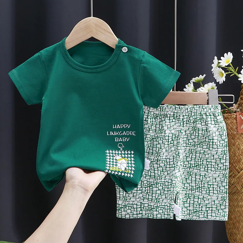 Ensemble Bébé Rayé 2 Pièces Été