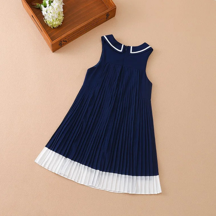 Robe Plissée en Mousseline pour Fille