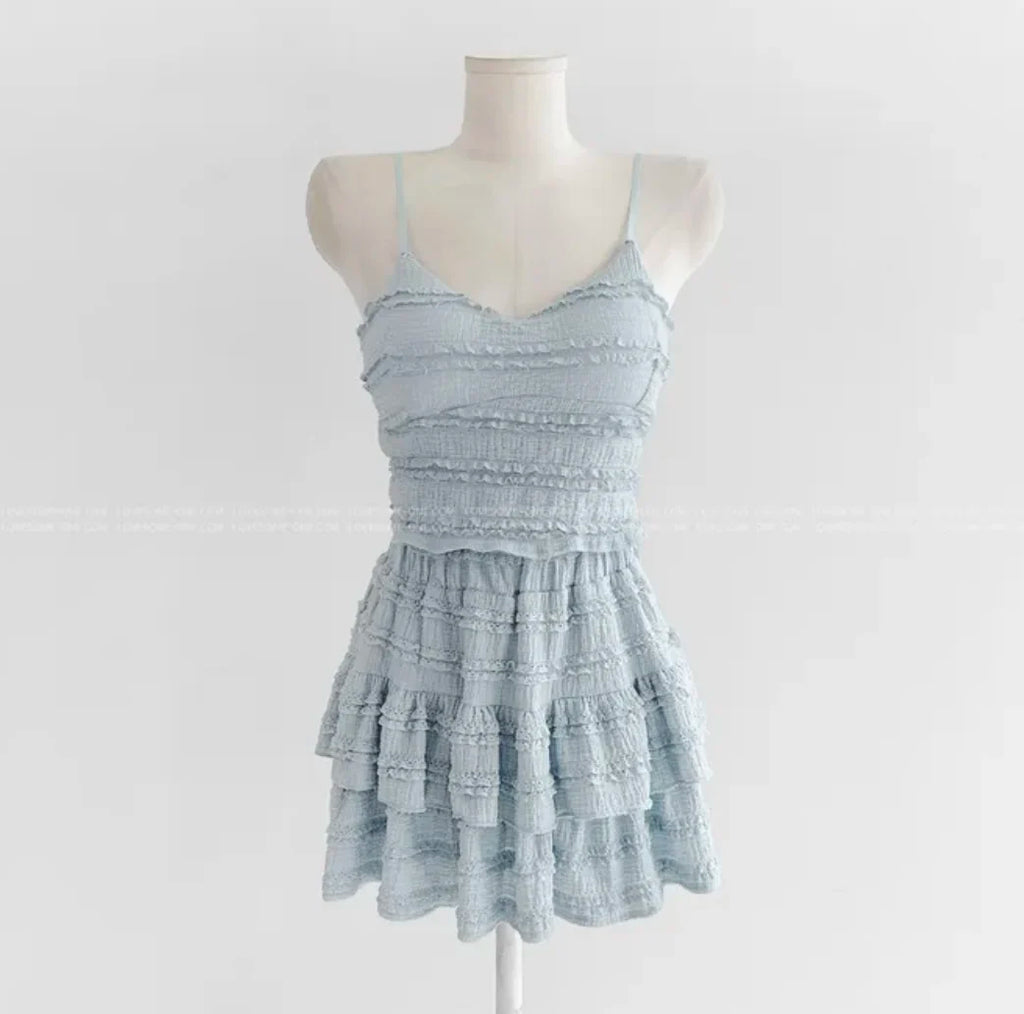 Ensemble Crop Top Dentelle et Jupe Bouffante