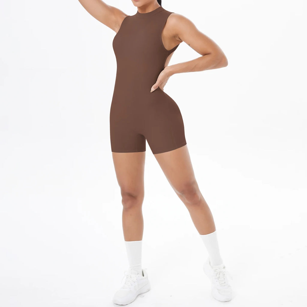 Combinaison Yoga Sans Manches Dos Nu Femme