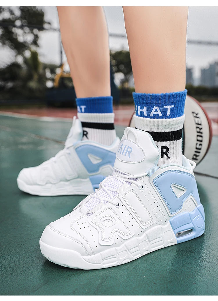 Baskets Montantes en Cuir Amorti Unisexe