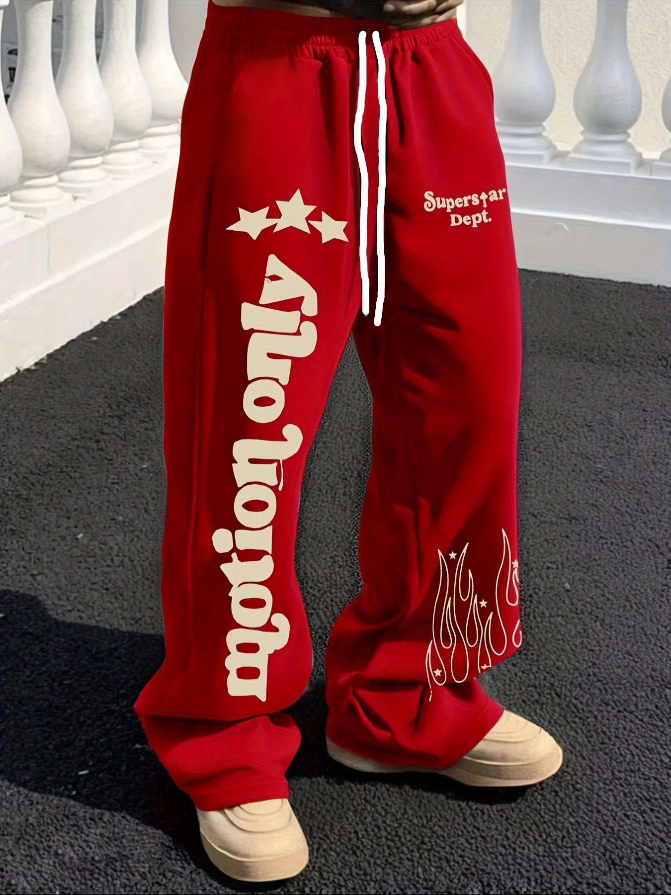 Sweatpants Y2K Étoiles & Flammes Taille Haute