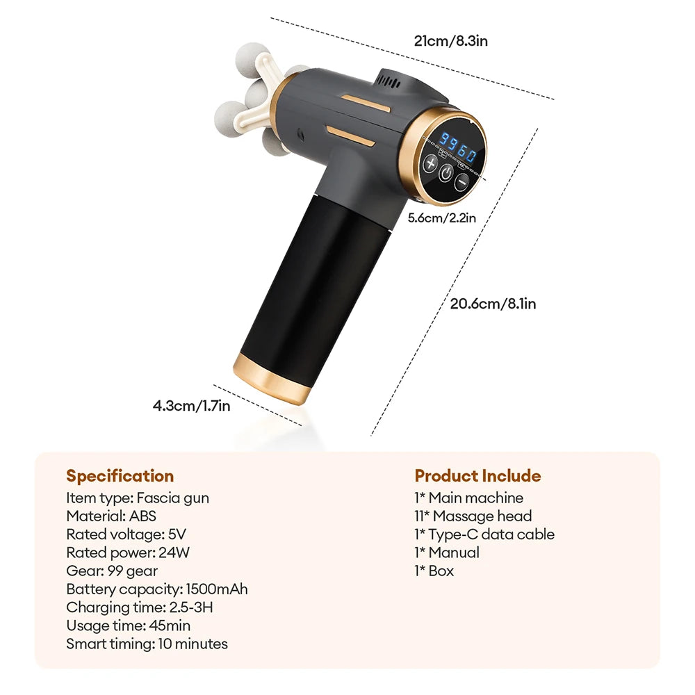 Pistolet de massage 11-en-1