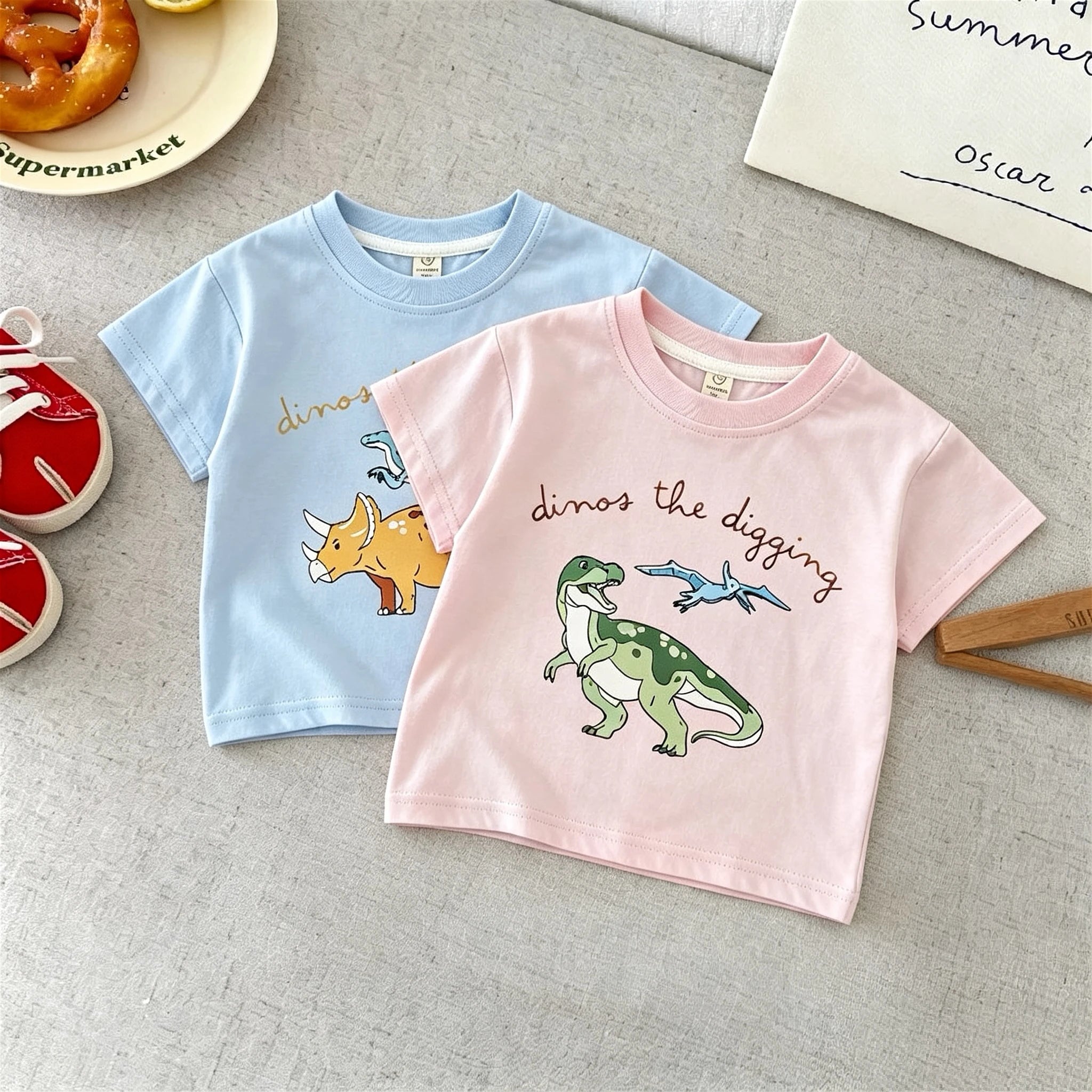 T-shirt Enfant Dinosaure Coton