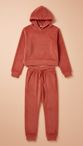 Ensemble Loungewear Polaire Corail (2)